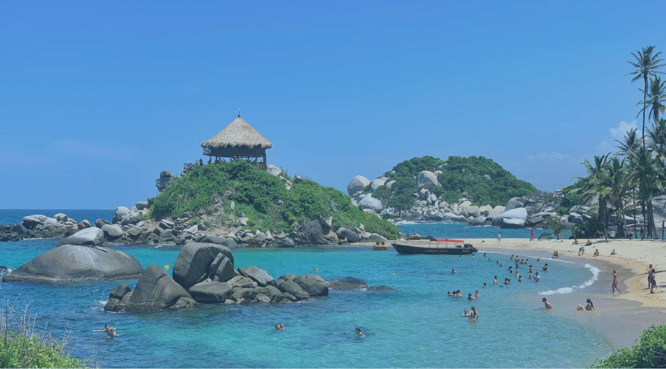 Parque Nacional Tayrona, playa paradisiaca Cabo San Juan en Colombia